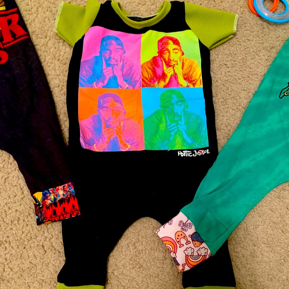 Tupac color block romper